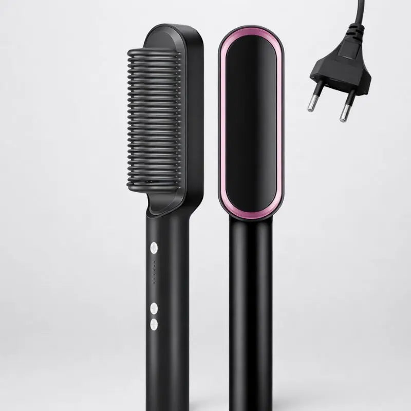 Escova Alisadora e Modeladora Elétrica | 5 em 1 Bivolt Profissional - imagem 1