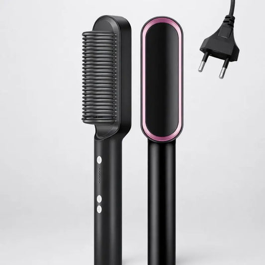 Escova Alisadora e Modeladora Elétrica | 5 em 1 Bivolt Profissional - imagem 1