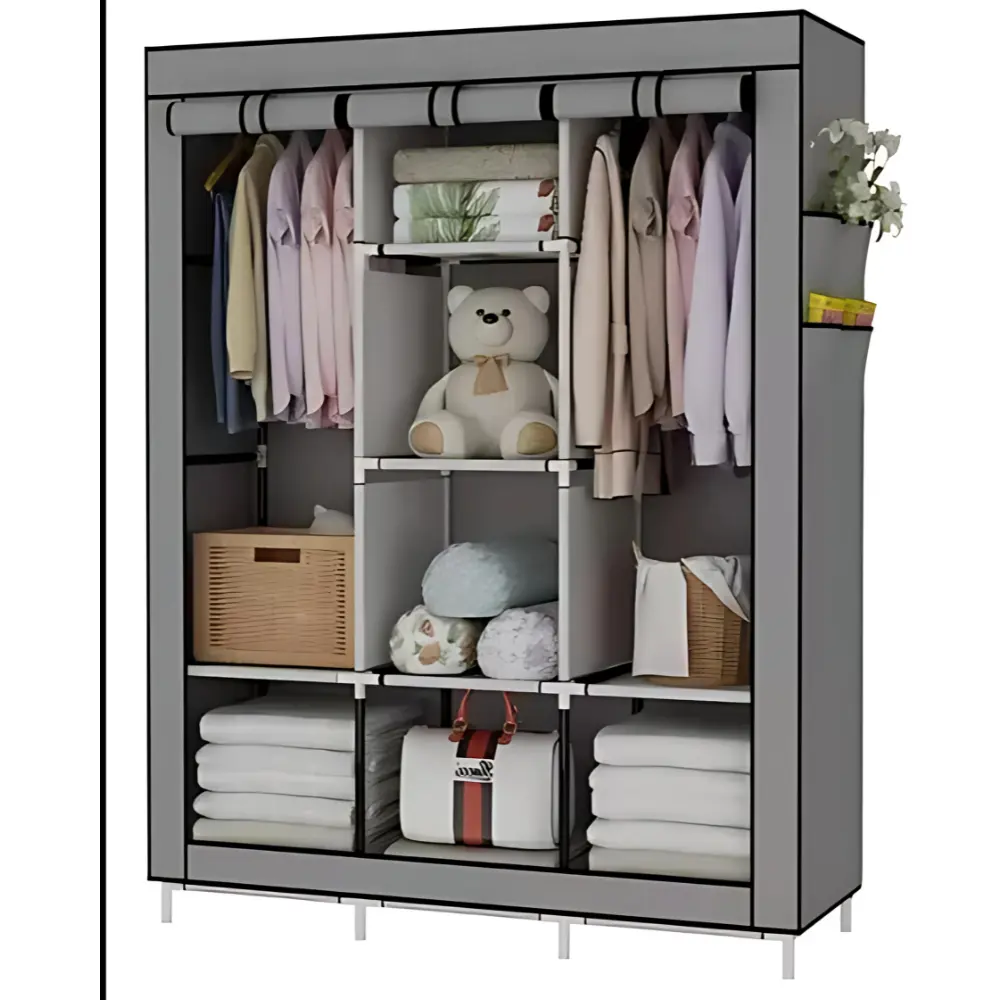 Guarda Roupa Dobrável com Cabideiro e Sapateira